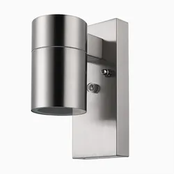 Wandleuchte Linnea Edelstahl mit Tag/Nacht Sensor