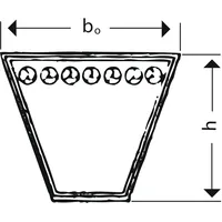 Tecnamic Keilriemen Profil A/13 Il.: 850 mm,Rl.: 880 mm