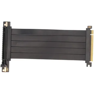 VBESTLIFE PCIe 4.0 X16-Verlängerungskabel, EMI-abgeschirmtes Flexibles Hochgeschwindigkeits-Riser-Kabel mit 90°-PCIe-Buchse (Black)