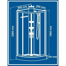 Trendline Easy Fix New Fertigdusche 90 x 90 cm