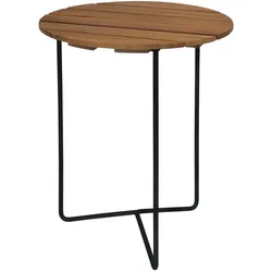 Grythyttan - 6B 60 Gartenesstisch Ø 60 cm, Teak natur / schwarz