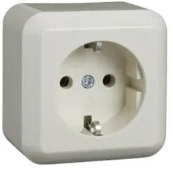 Elso 395000 Steckdose 16A CONTURA Schraubklemme perlweiß