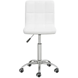 vidaXL Drehstuhl Kunstleder Weiß
