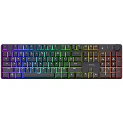 Trust Gaming GXT868 Torix Wireless Tastatur Hochwertige kabellose mechanische Gaming-Tastatur mit kompletter RGB-Beleuchtung