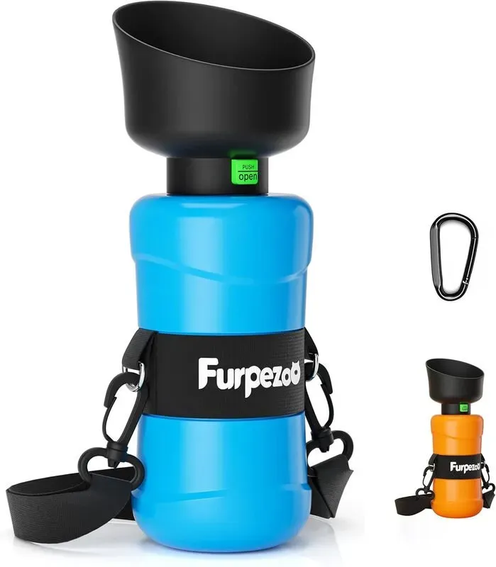 pecute Outdoor-Wasserkaraffe für Haustiere | Farbe: Blau | Modell: PWB-BL01 | Kapazität: 800 ml