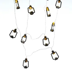 LED Lichtterkette Mini Laternen Dekogirlande Timer L: 1,8m