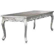 Casa Padrino Barock Esstisch Silber 160cm - Esszimmer Tisch - Möbel Esstisch