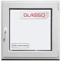 Kellerfenster 40x50 cm 2 fach Verglasung - Kunststofffenster 60mm Profil - Din Rechts - BxH: 400x500mm Perfekt Geeignet für Fenster Gartenhaus, Garagenfenster und Hauskeller mit Dreh-Kipp System