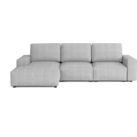 Emoebel24 Modular Ecksofa Fergi Links L-form 289x166x90 cm Grau - Grau