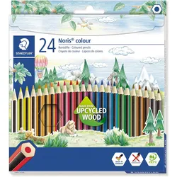 STAEDTLER Farbstiftetui Noris colour hexagonal, 24er Papp-Etui, aus WOPEX Material,