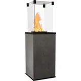 Kratki Gaskamin PATIO Quarzstein Seta Liquorice Gasheizgerät 4-8,2 kW