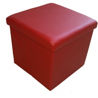 Sitzhocker mit Stauraum faltbare Aufbewahrungsbox Sitzbank Kunstleder 38 cm
