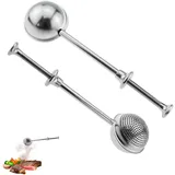 Ceeyoll 2 Stück Sieb für losen Tee, Tee-Ei mit Teleskopgriff, Edelstahl 304, Teesieb, Puderzuckerstreuer, Mehlsieb aus Edelstahl, Geeignet zum Zubereiten von Tee und zum Bestreuen von Kuchenpulver