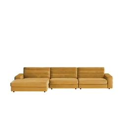 Ecksofa Samt  Scarlatti ¦ gelb ¦ Maße (cm): B: 416 H: 83 T: 205.0