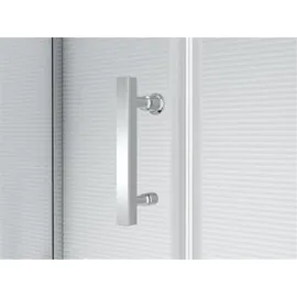 Glaszentrum Hagen GZH Eck-Duschkabine mit Schiebetür rechts 120 x 195 cm Transparent ESG Glas