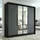 A&J MöbelLand Drehtürenschrank VIVO 200 x 215 x 59,5 cm Schwarz