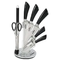 Schäfer Messerblock Metallic Black (8tlg) Ergonomische Griffe