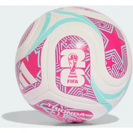 adidas FIFA Fußball-Weltmeisterschaft 26 Trionda Club Ball White / Flash Aqua / Shock Pink Gr. 5
