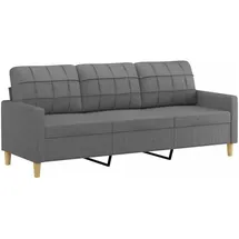 vidaXL 3-Sitzer-Sofa Dunkelgrau 180 cm Stoff