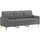 vidaXL 3-Sitzer-Sofa Dunkelgrau 180 cm Stoff