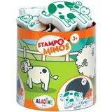 Aladine 3085102 Stempelset Minos Bauernhof, inkl. 10 Stempel und 1 Stempelkissen, kreativer Stempelspaß für Kinder ab 3 Jahren