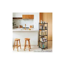 Songmics Standregal 30 x 30 x 123,5 cm Schwarz