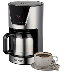Cloer 5258, Filterkaffeemaschine, Gemahlener Kaffee, 800 W, Edelstahl