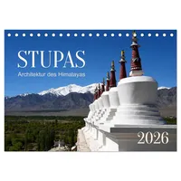 Calvendo Stupas – Architektur des Himalayas (Tischkalender 2026 DIN