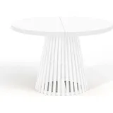 dekori.interiors Dekori_Interiors Esstisch, Weiß, Holz, Rund, 110x77x210 cm, Esszimmer, Tische, Esstische