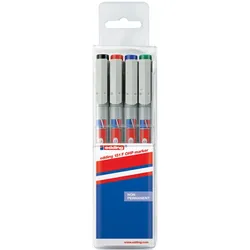 EDDING 151 - Marker - nicht dauerhaft - Schwarz, Rot, Blau, Grün - wasserbasiert