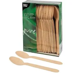 PAPSTAR Einweg-Löffel pure, Holz, 100 St.