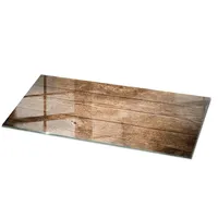 Tulup Tischplatte Dunkelbraun, Glas 125x50x0.4 cm Esszimmer, Tische, Esstische,