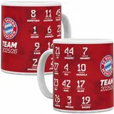 FC Bayern München Tasse Unterschriften 2025/2026 - Weiß