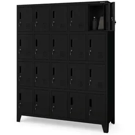 Jan Nowak ROBERT Schließfachschrank 172x136x45cm Schwarz