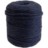 DéVa Makramee Band 5mm x 100 m Länge Makramee Garn aus 100% Baumwolle Nähgarn blau