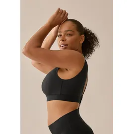 NATURANA Gemoldeter BH NATURANA "Smoothing", Damen, Gr. M, N-Gr, schwarz, Obermaterial: 77% Polyester, 23% Elasthan, unifarben, BHs, hohe Seitenteile, weich, bequem, basic, breite Träger, ohne Bügel