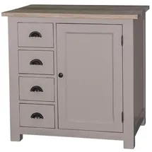 Casa Padrino Küchenbuffet Landhausstil 92 x 65 x 90 cm GRAU / NATURFARBEN