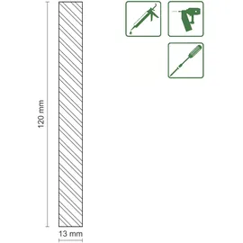 FN Neuhofer Flachleiste 100 cm 120 mm Fichte/Kiefer