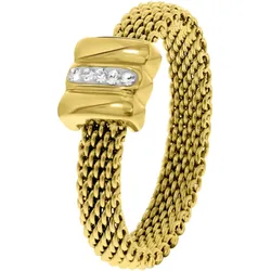 Lucardi Ringe Stahl Gold - 50mm Herren 