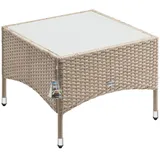 CASARIA Beistelltisch 58 x 58 x 42 cm grau/beige