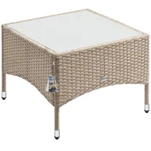 CASARIA Beistelltisch 58 x 58 x 42 cm grau/beige