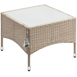 CASARIA Beistelltisch 58 x 58 x 42 cm grau/beige