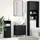 vidaXL Waschbeckenunterschrank 80 x 30 x 60 cm Schwarz/Eiche