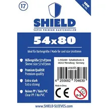 happyshops Shield 17 - 100 Super Premium Kartenhüllen 54 x 80 mm