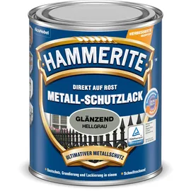 HAMMERITE Metall-Schutzlack 250 ml hellgrau glänzend