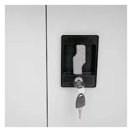 Mendler Aktenschrank HWC-H17, Stahlschrank Büroschrank, 2 Türen ~ 140x90x40cm grau