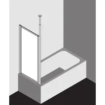 Kermi Vario 2000 Seitenwand V2TWD075141AK 66,4-69,6x140cm, Silber Mattglanz ESG klar