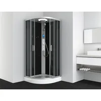 Sanotechnik Komplettdusche AUSTIN, BxT: 90x90 cm, Sicherheitsglas, LxBxH: 90x90x215cm schwarz