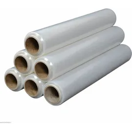 Paket.ag 6 Rollen Stretchfolie 17 my x 500 mm transparent Palettenfolie Wickelfolie Strechfolie Verpackungsfolie