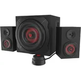GENESIS Helium 610BT 2.1 Kanäle, 60 W, PC/Laptop, Schwarz, Rot, Holz, Kabelgebunden